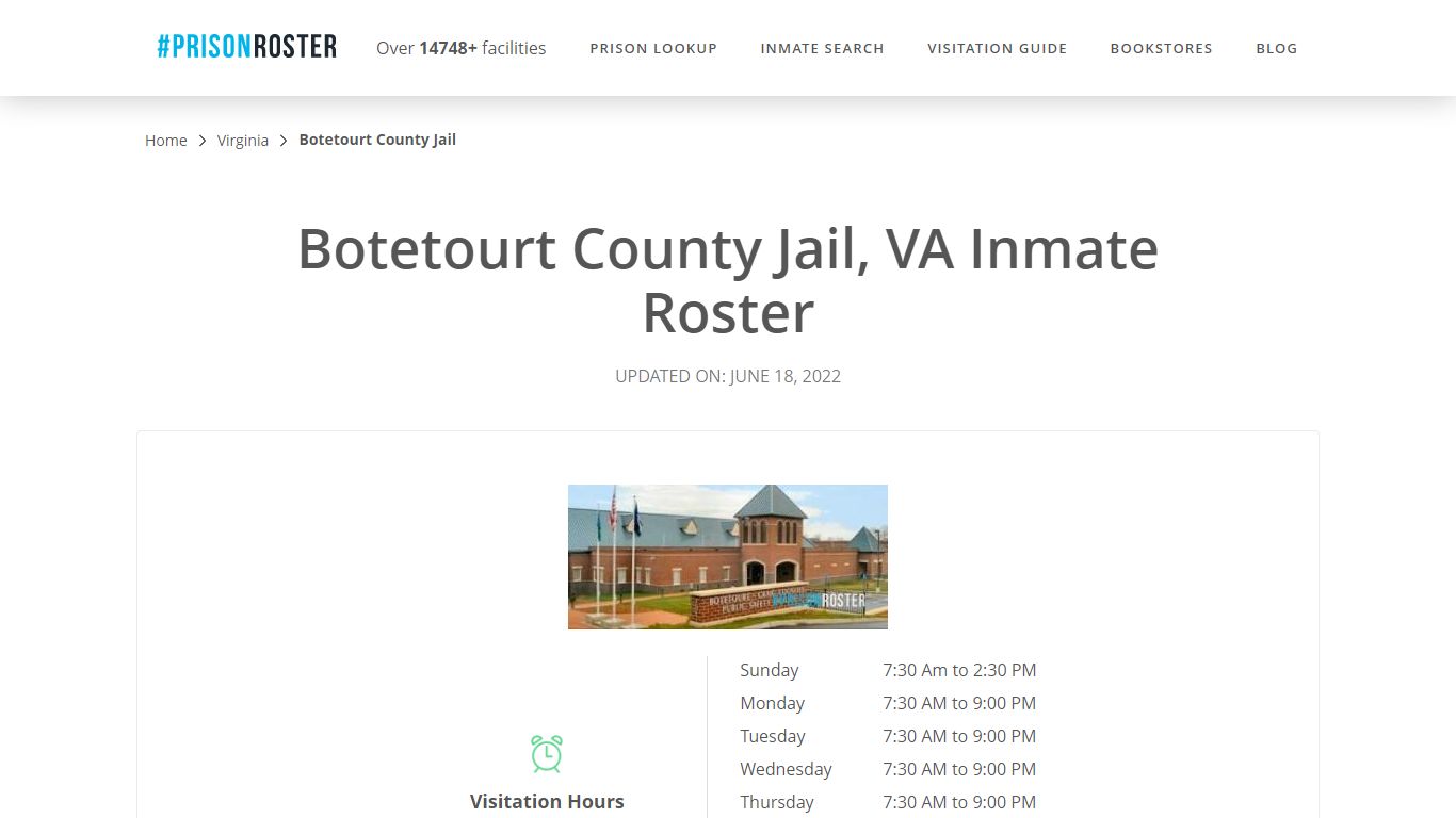 Botetourt County Jail, VA Inmate Roster - Prisonroster